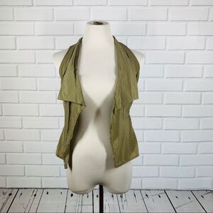 10/$25🦋 G by Guess Army Green Drape Front Open Cardigan - Size Small